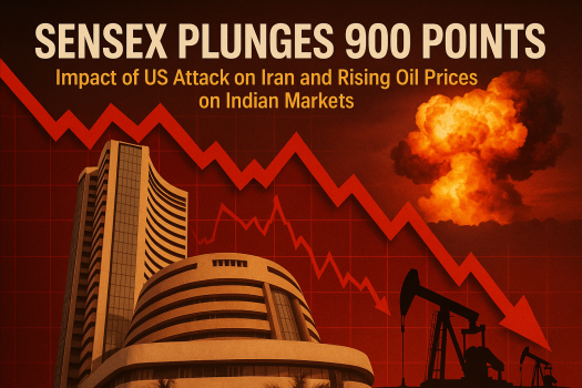 Sensex Plunges 900 Points Impact of US Attack on Iran and Rising Oil Prices on Indian Markets