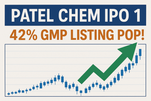 Patel Chem IPO Day 1 42% GMP Listing Pop!